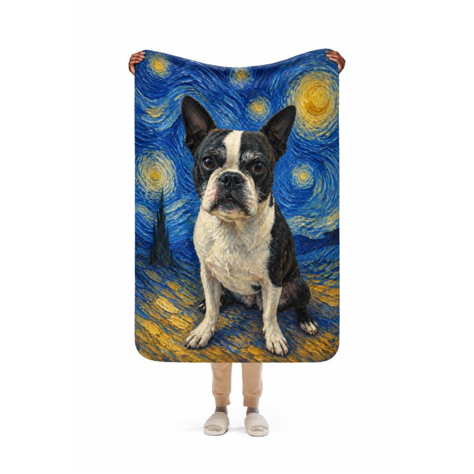 Cozy blanket with your dog's portrait